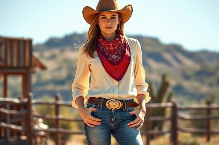 Cowgirl with a Bandana
