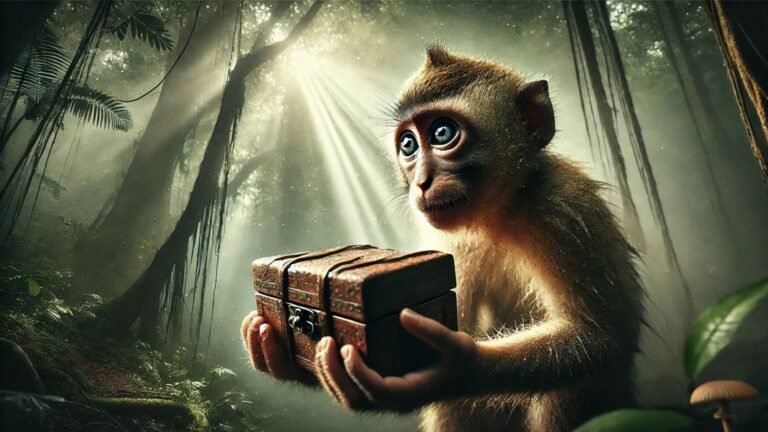 Monkey Holding a Box